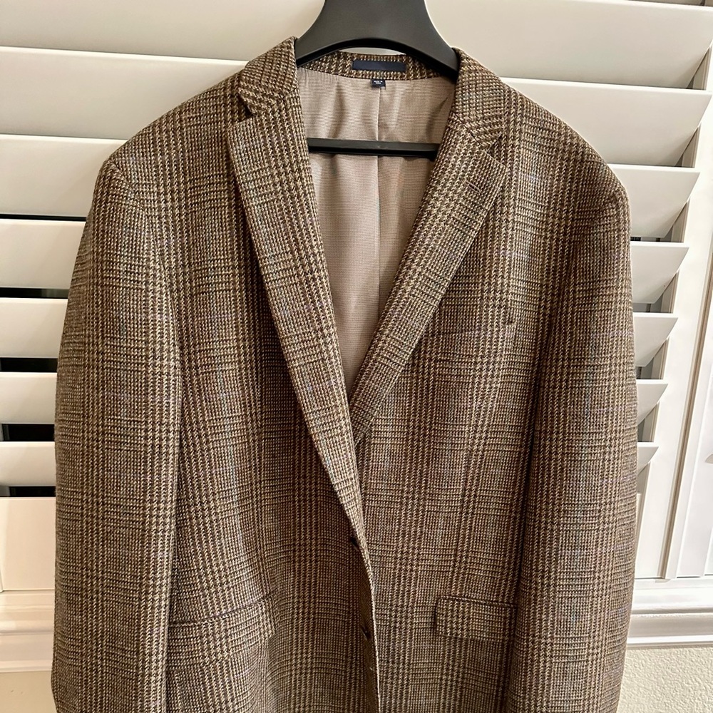 Joseph A. Banks Brown Tweed Blazer 42L